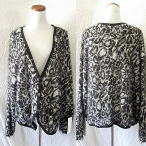 New Retro Style Furry Mohair Cardigan sweater